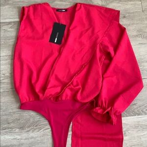BRAND NEW Fuchsia blouse bodysuit